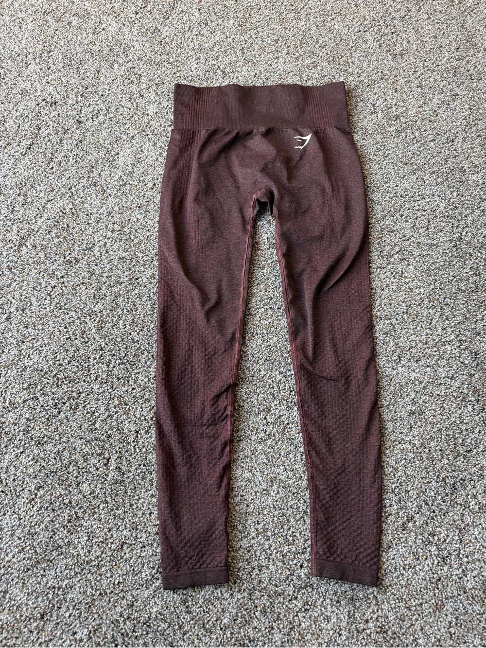 Gymshark Vital Seamless Leggings Burgundy Marl High Waist Size Small